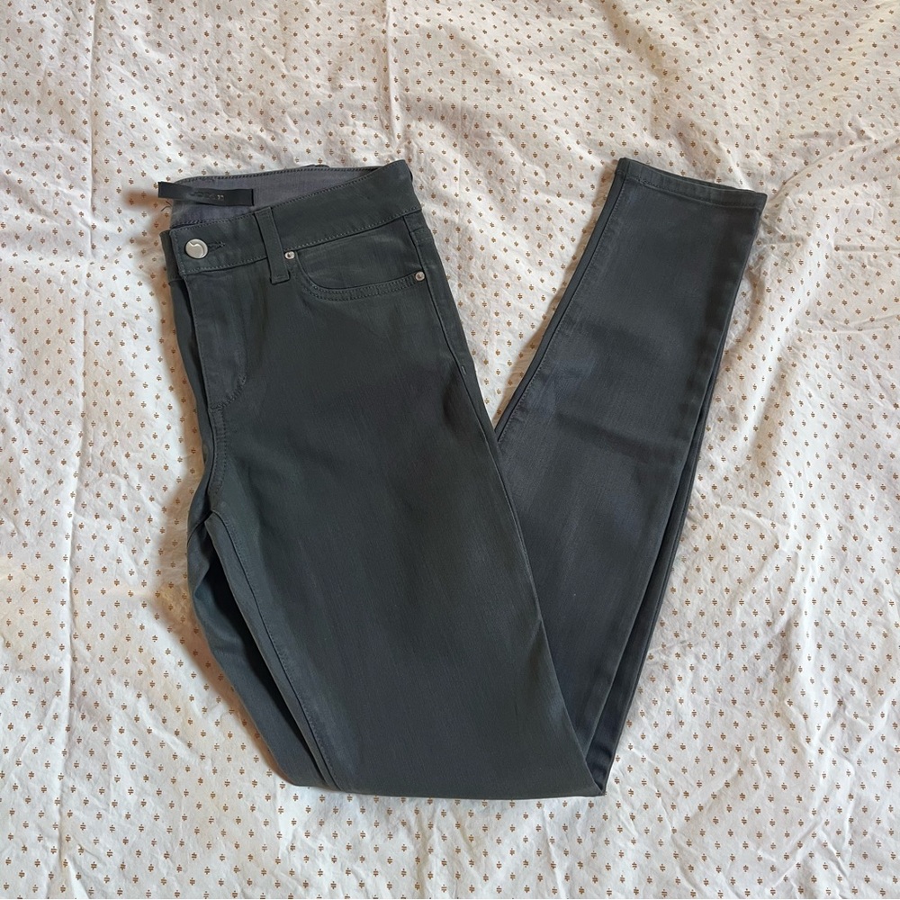 Joe’s Jeans Women’s Grey Waxed Skinny Jeans, Mid Rise, Size 26